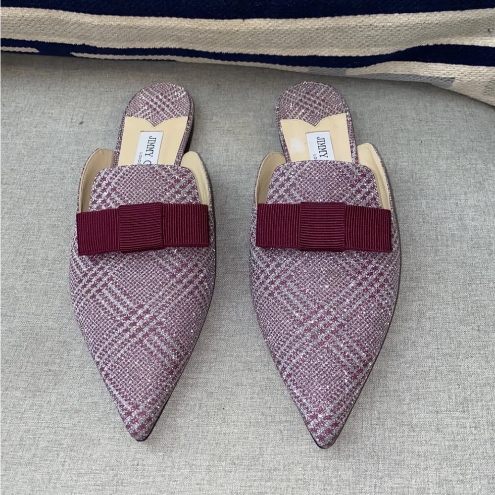 Jimmy Choo galaxy flat pointed bow SIZE 41 NWT - Picture 3 of 10